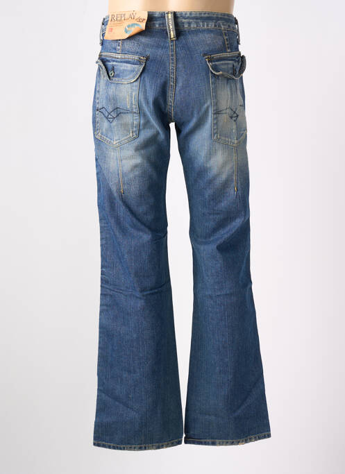 Jeans coupe droite fermeture zippée sous rabat boutonné taille normale bleu REPLAY homme
