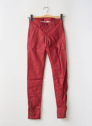Pantalon slim poches rouge TEDDY SMITH femme