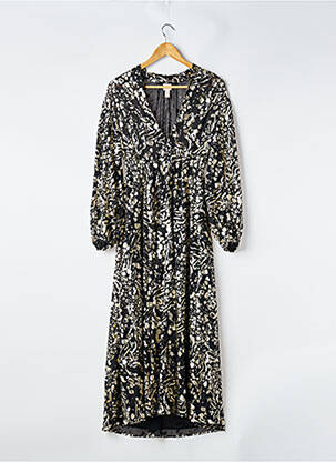 Robe longue manches longues manches longues noir H&M femme