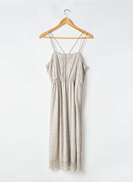 Robe mi-longue doublure fines bretelles gris ZARA femme