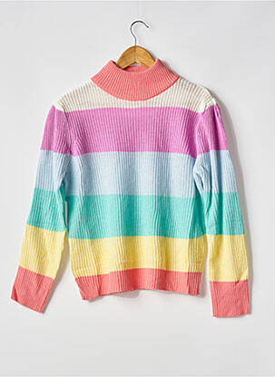 Pull resserrée sur le bas manches longues rose SANS MARQUE femme