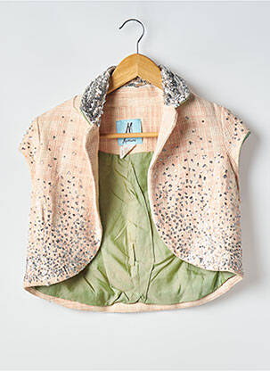 Gilet manches courtes fermeture boutonnée sur le devant rose MARCIANO femme