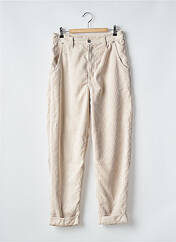 Pantalon droit beige SANS MARQUE pour femme seconde vue