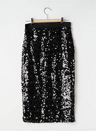 Jupe mi-longue coupe droite noir H&M femme