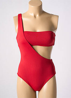 Maillot de bain 2 pièces stretch haut bandeau rouge SANS MARQUE femme
