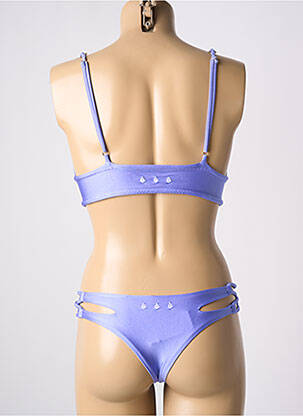 Maillot de bain 2 pièces stretch haut triangles violet BELLES DES PINS femme