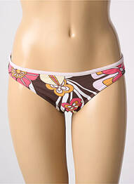 Bas de maillot de bain imprimé fleurs culotte marron BANANA MOON femme