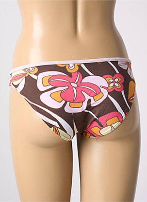 Bas de maillot de bain imprimé fleurs culotte marron BANANA MOON femme