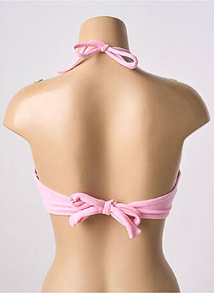 Haut de maillot de bain stretch haut triangles rose SANS MARQUE femme