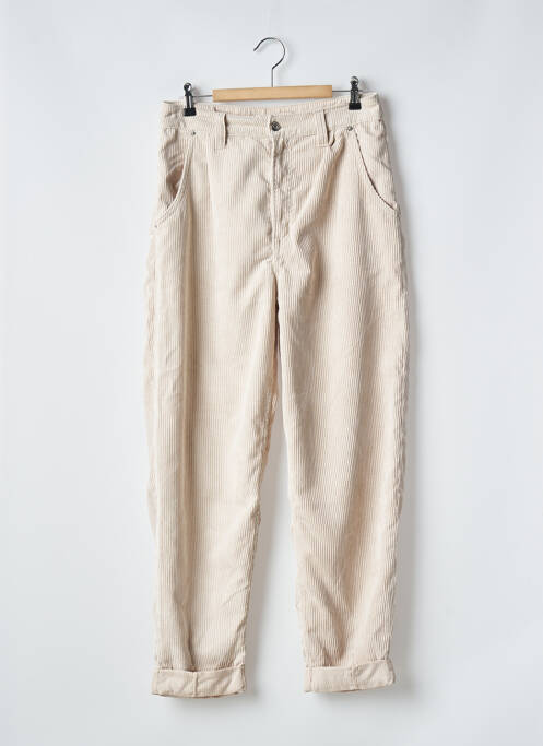 Pantalon droit beige SANS MARQUE pour femme