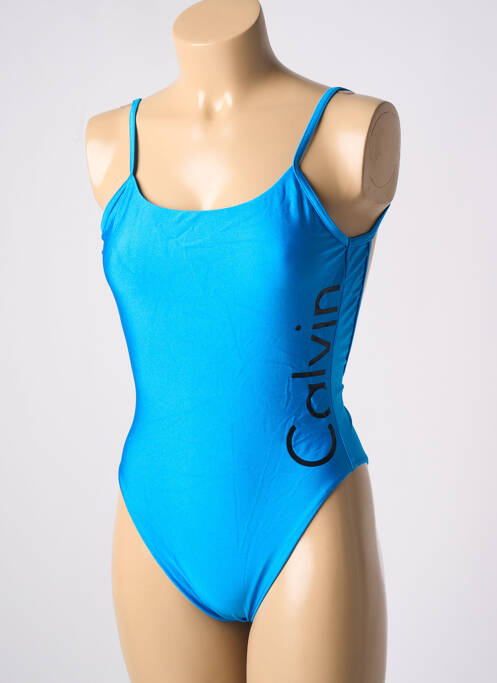 Maillot de bain 1 pièce bleu CALVIN KLEIN pour femme