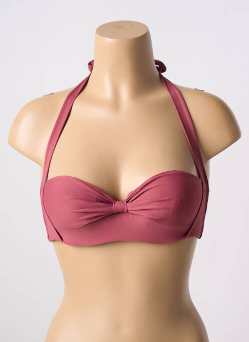 Haut de maillot de bain rose SANS MARQUE pour femme