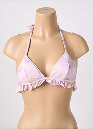 Haut de maillot de bain stretch haut soutien-gorge avec mousse de rembourrage amovible violet SANS MARQUE femme