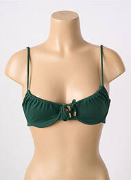 Haut de maillot de bain stretch haut soutien-gorge balconnet vert KALY ORA femme