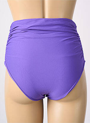Bas de maillot de bain tissage satiné culotte violet CALARENA femme