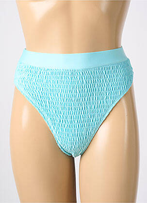 Bas de maillot de bain tissage satiné culotte bleu MISSGUIDED femme