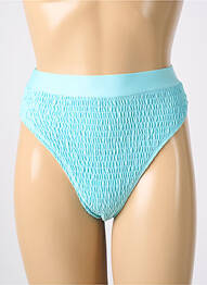 Bas de maillot de bain tissage satiné culotte bleu MISSGUIDED femme