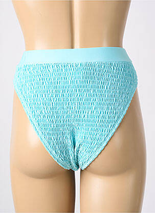 Bas de maillot de bain tissage satiné culotte bleu MISSGUIDED femme