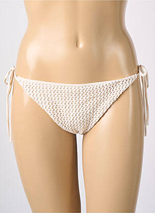 Bas de maillot de bain fermeture liens à nouer bikini beige SANS MARQUE femme