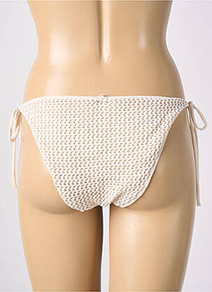 Bas de maillot de bain fermeture liens à nouer bikini beige SANS MARQUE femme