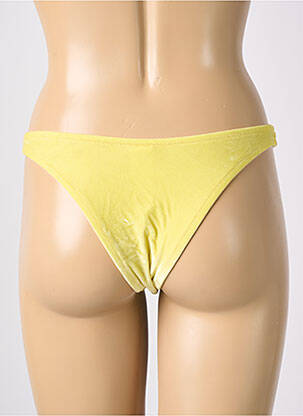 Bas de maillot de bain effet matière satinée culotte jaune OFF DUTY BEACH CLUB femme