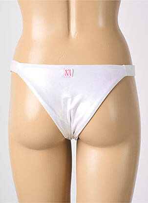 Bas de maillot de bain stretch bikini blanc MISS OUT OF OFFICE femme