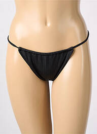 Bas de maillot de bain effet matière satinée bikini noir MISS OUT OF OFFICE femme