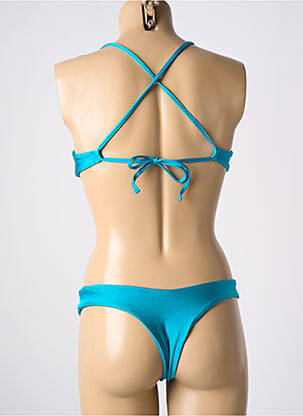 Maillot de bain 2 pièces stretch haut bandeau bleu GRINGA femme