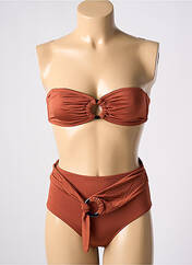 Maillot de bain 2 pièces orange ICONE pour femme seconde vue