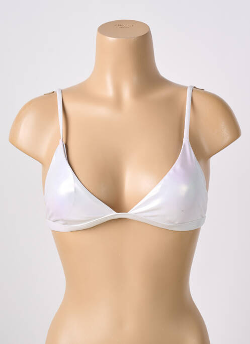 Haut de maillot de bain blanc MISS OUT OF OFFICE pour femme