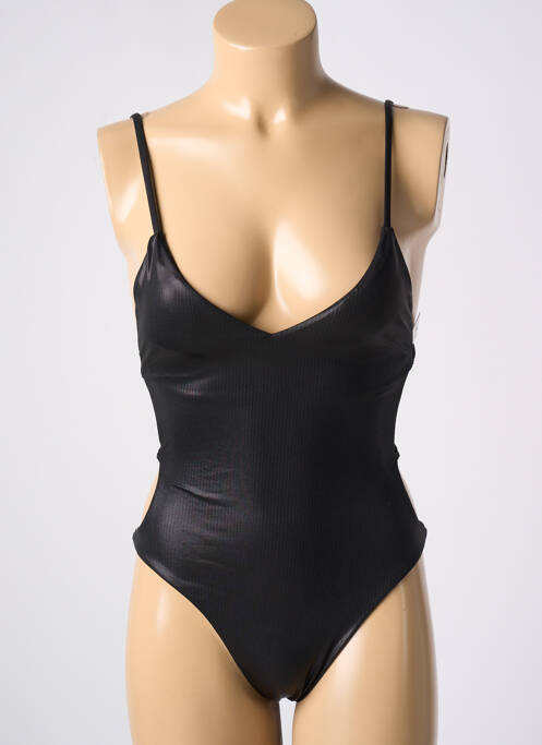 Maillot de bain 1 pièce noir MISS OUT OF OFFICE pour femme