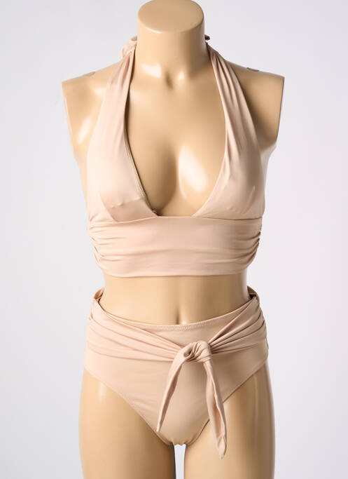 Maillot de bain 2 pièces beige UNDIZ pour femme