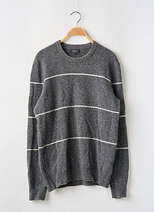 Pull tissage chiné manches longues gris GALERIES LAFAYETTE femme