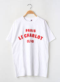 T-shirt coupe droite manches courtes blanc LE BOUCLARD femme