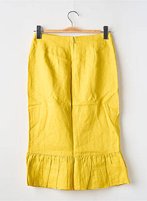 Jupe mi-longue taille à pinces jaune BODEN femme