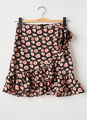 Jupe courte coupe évasée noir LOAVIES femme