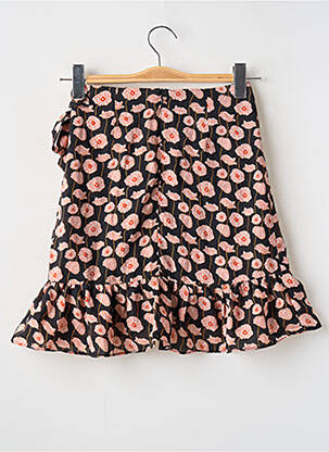 Jupe courte coupe évasée noir LOAVIES femme