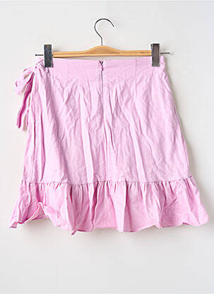 Jupe courte coupe évasée rose LOAVIES femme
