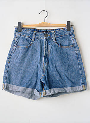 Short tissage denim taille haute bleu NASTY GAL femme