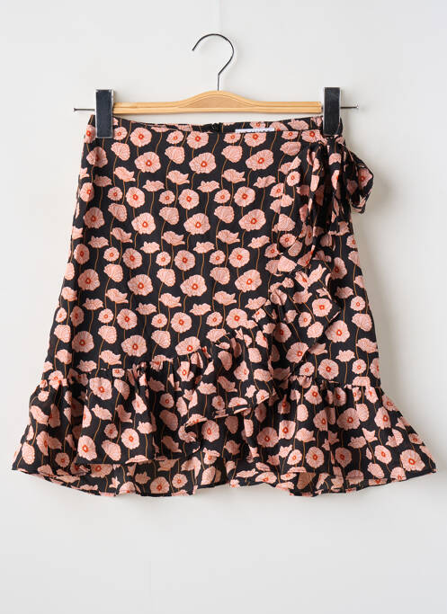 Jupe courte coupe évasée noir LOAVIES femme