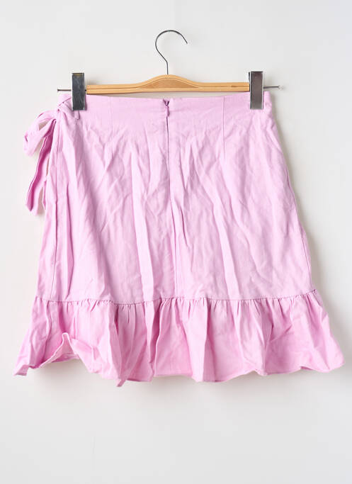 Jupe courte rose LOAVIES pour femme