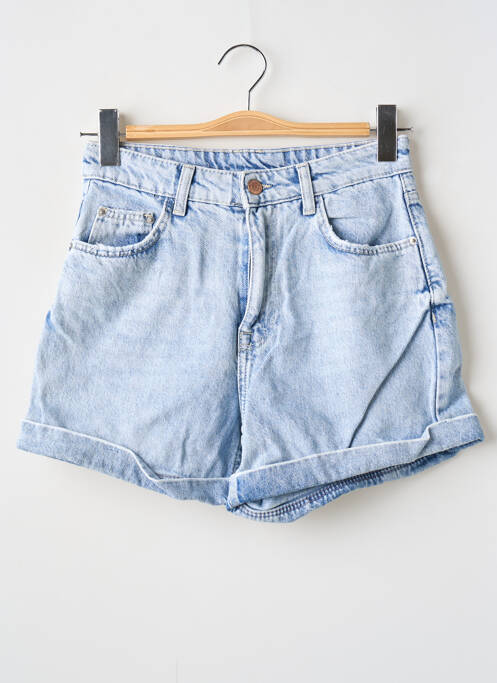 Short bleu BERSHKA pour femme