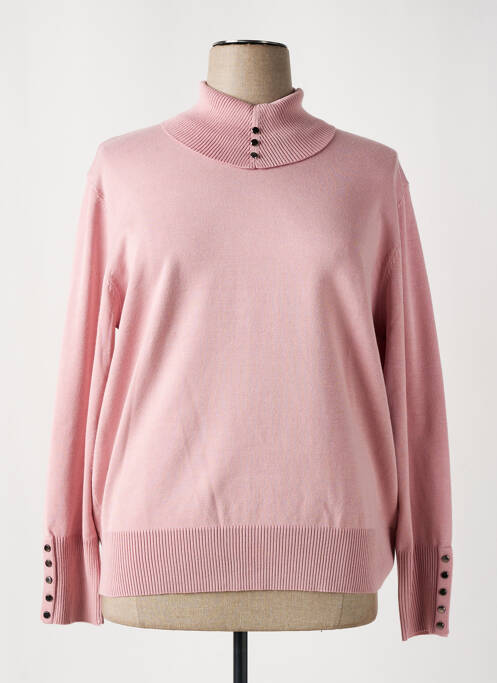Pull col roulé rose MICHA pour femme