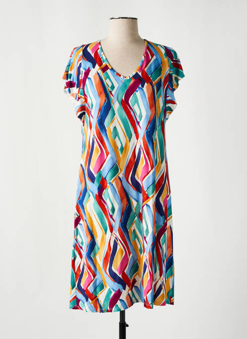 Robe mi-longue bleu MASSANA pour femme