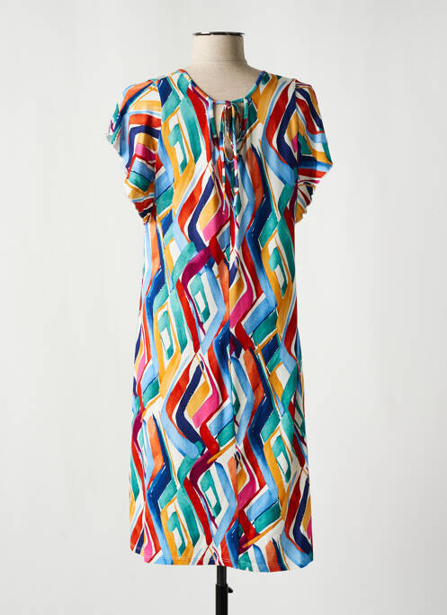 Robe mi-longue bleu MASSANA pour femme