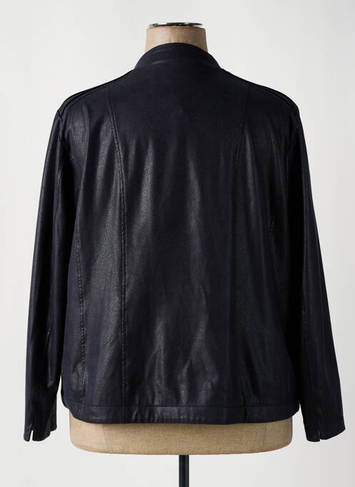 Veste simili cuir bleu REVER MILE pour femme