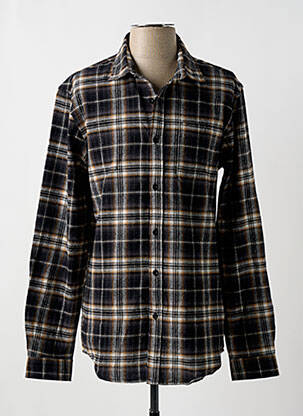 Chemise manches longues imprimé écossais gris LEE COOPER homme