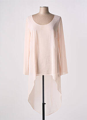 Tunique manches longues col rond rose GIA VENTOLA femme