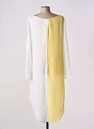 Tunique manches longues col rond jaune GIA VENTOLA femme