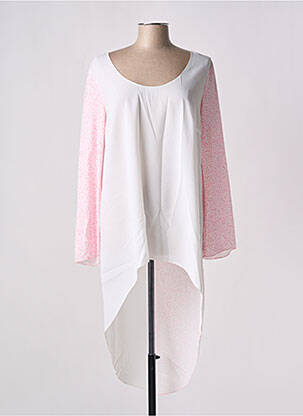 Tunique manches longues col rond rose GIA VENTOLA femme